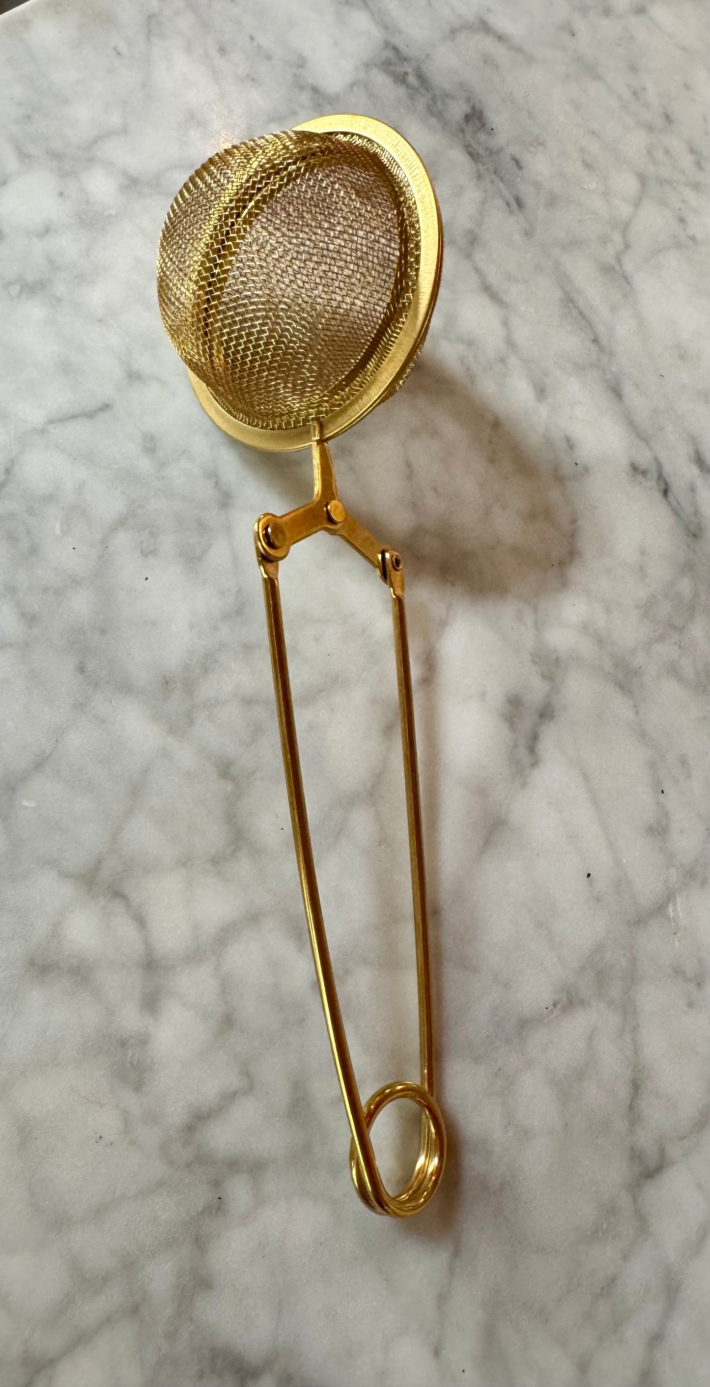 Loose Leaf Tea Strainer- Gold Round